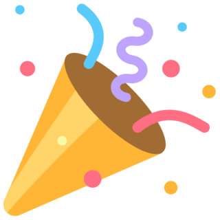 Party popper emoji