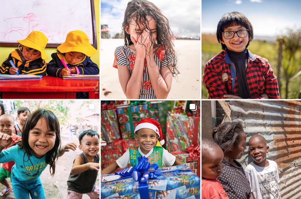 A grid of photos from Compassion Canada's Instagram account.