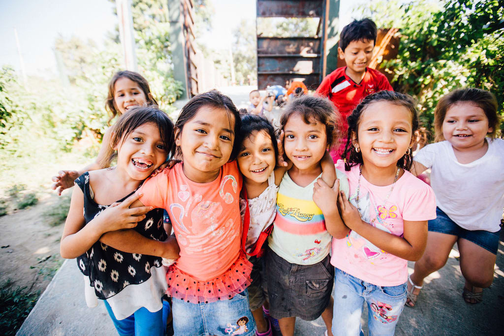 A group of girls in Latin America