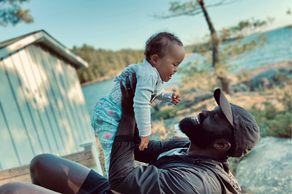 Moses Latigo Odida and his daughter Selah