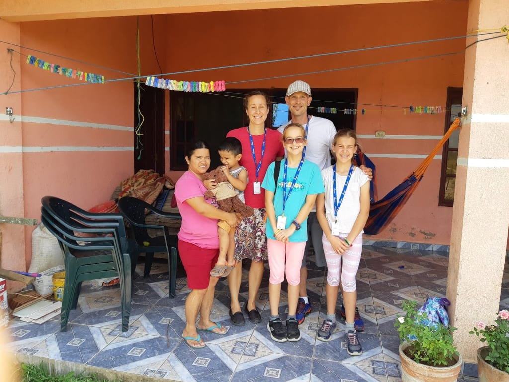 The Gray family visiting Compassion's work in Bolivia