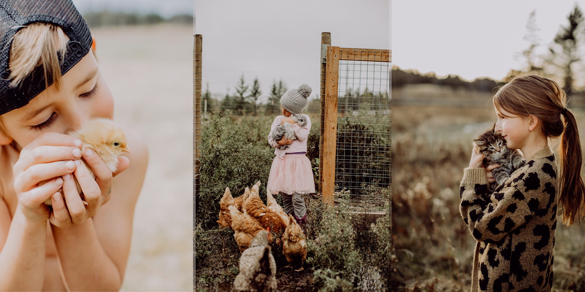 Pictures of children with farm animals
