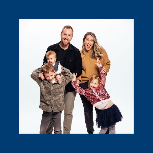 Pastors Sam and Jess with their three kids.