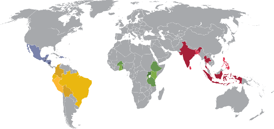World Map of Project Countries